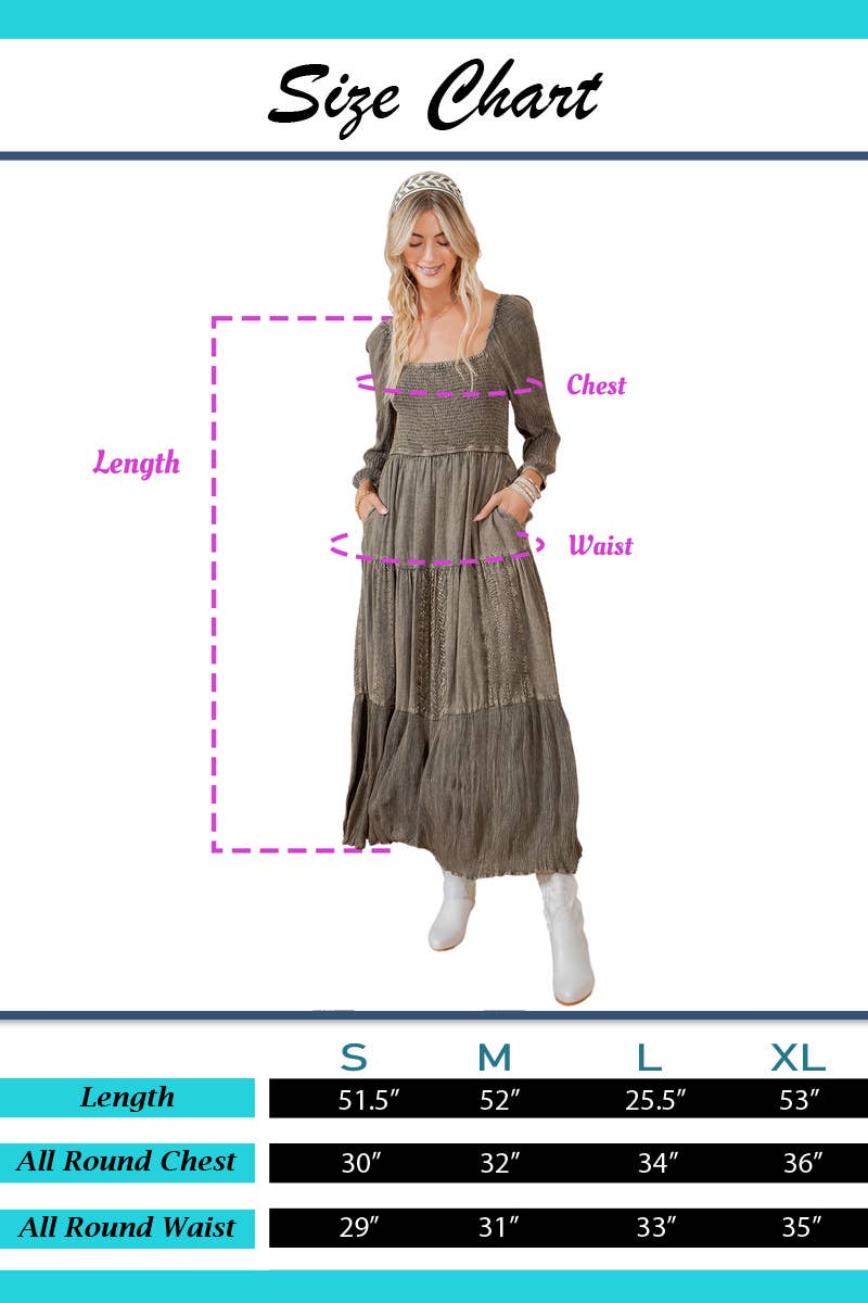 Embroidered Mid-Length Dress