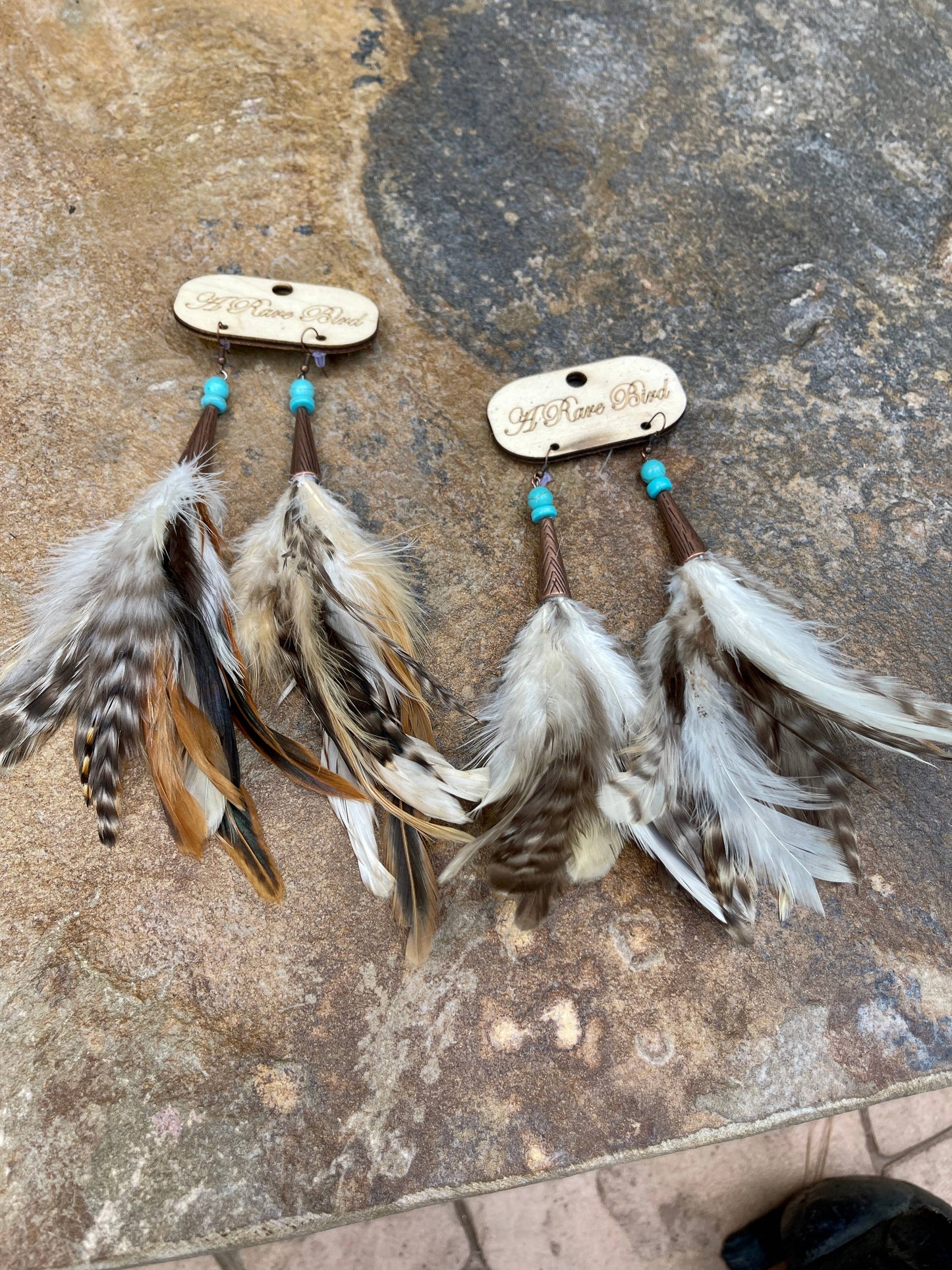 Feather Feather Dangle Earrings