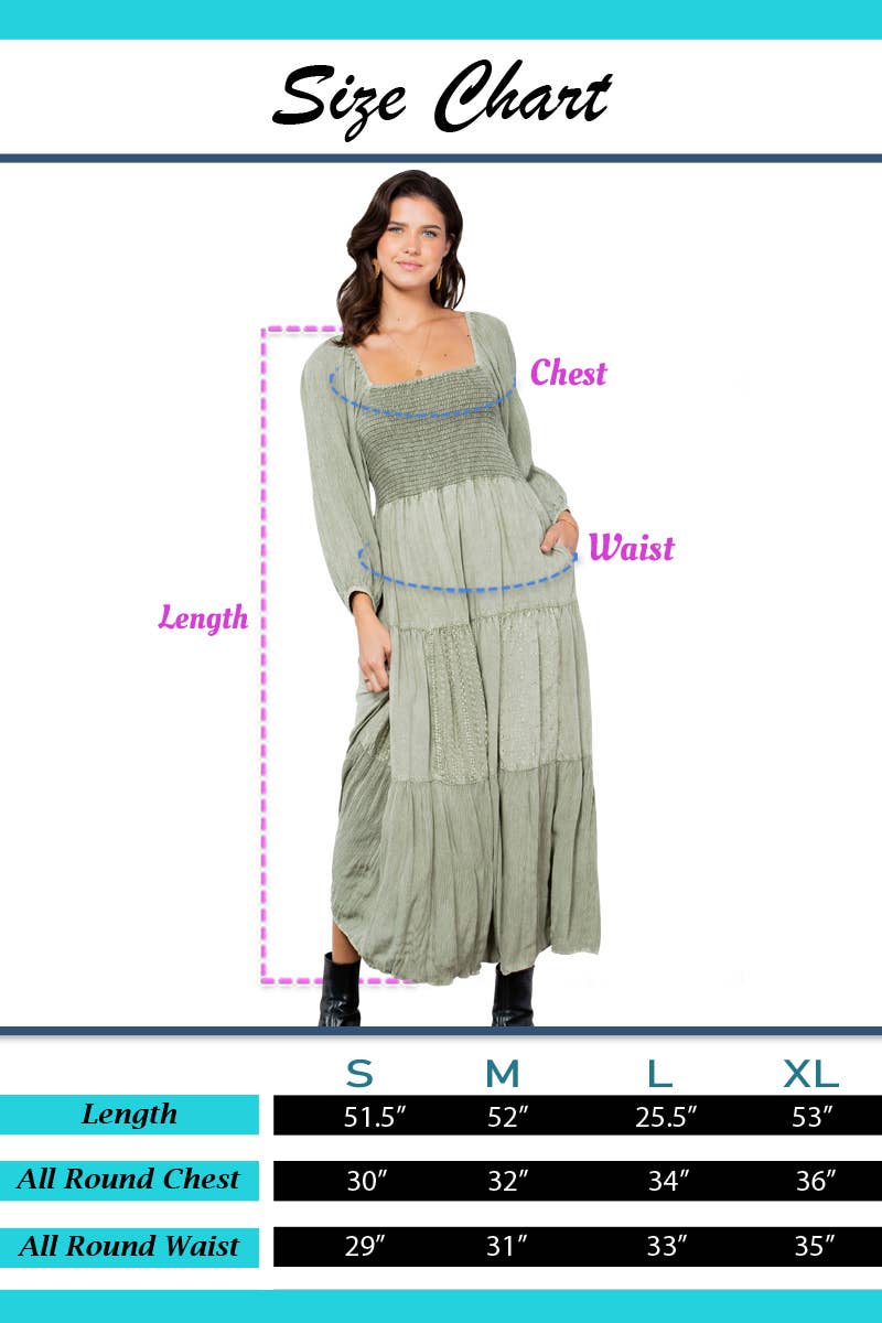 Embroidered Mid-Length Dress