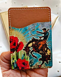 Cactus Rose Cowboy Phone Wallet Card Holder