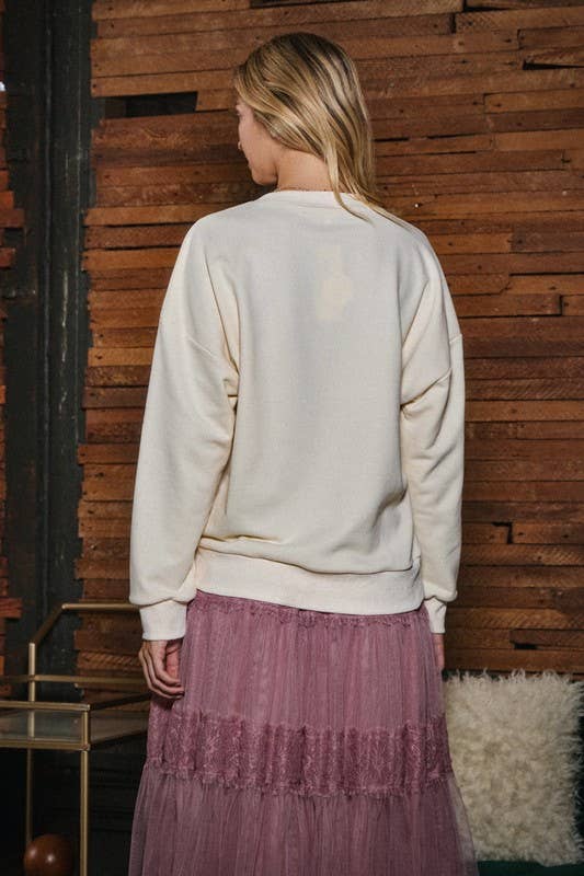 Cowboy Glitter Printed Sweatshirt