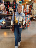 Cozy sweater knit horse cardigan