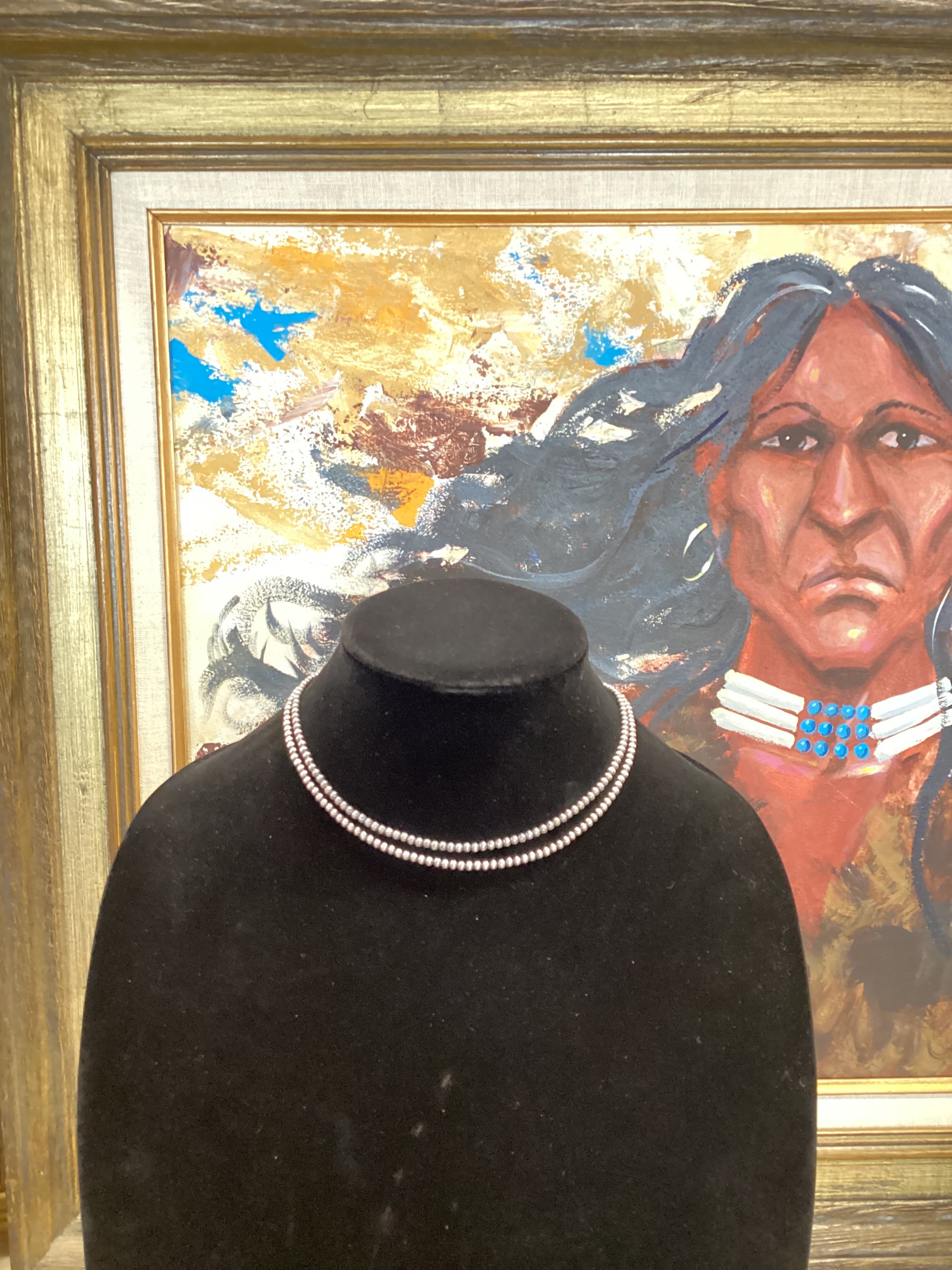 Navajo Pearl Necklace 3mm 16"