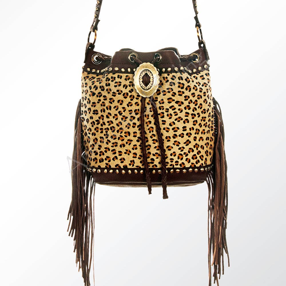 Bucket Hair On Genuine Western Leather Women Bag