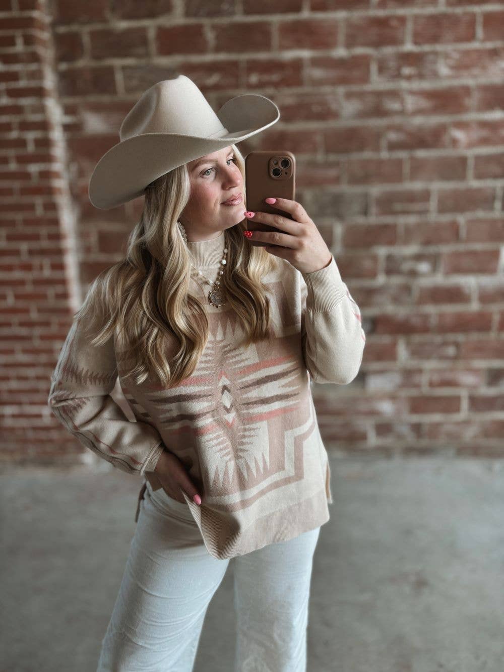 Luxury on the Range Western Cross Sweater