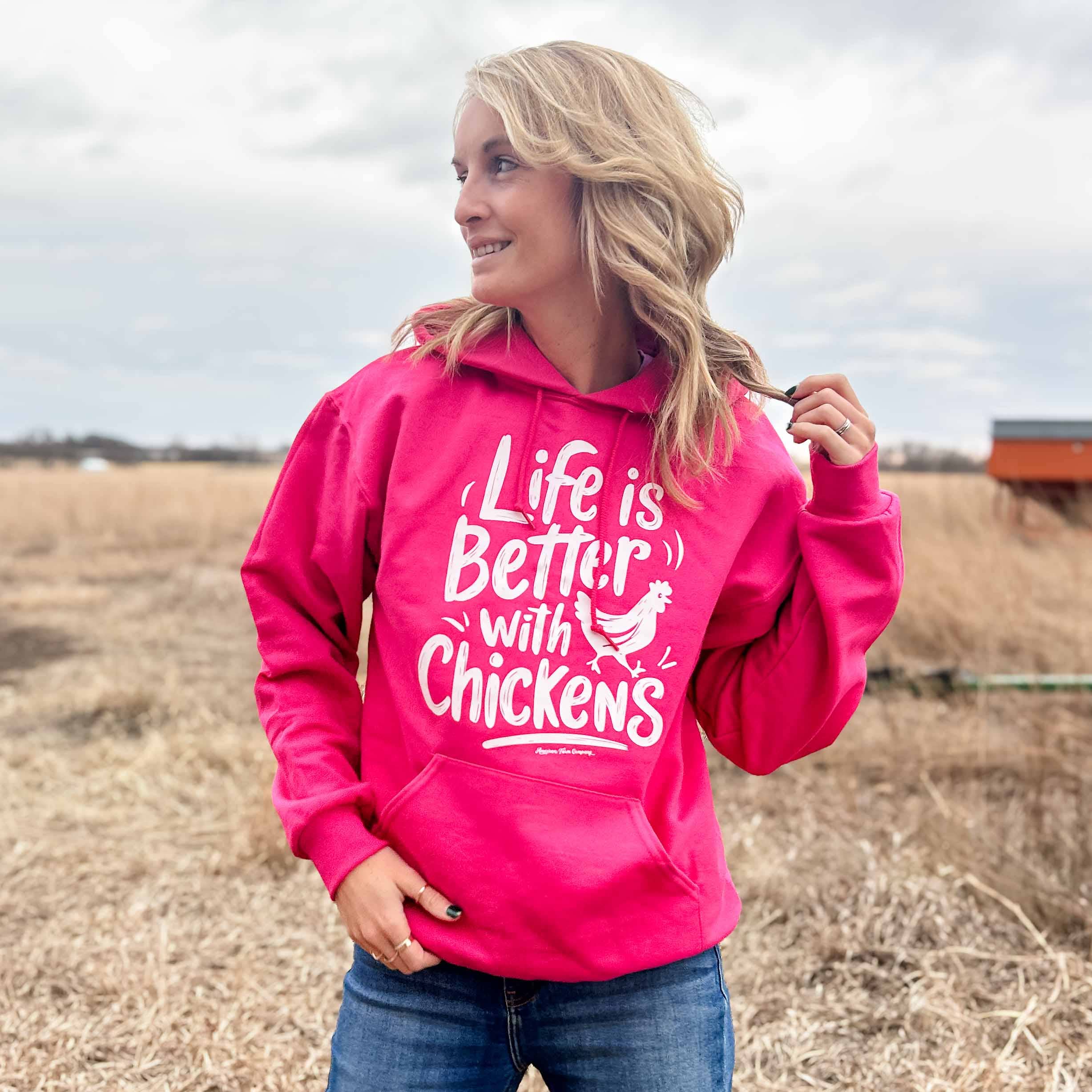 Western Life is Better with Chickens Graphic Hoodie
