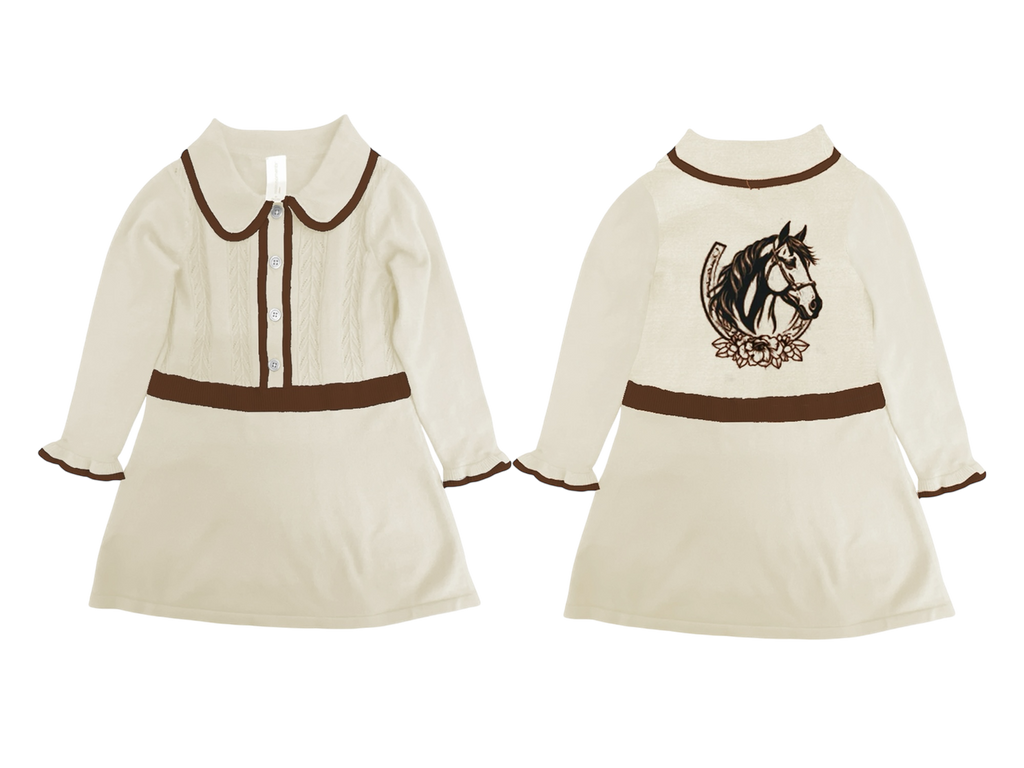 Horseshoe Sweater Dress, Size 0M-5T