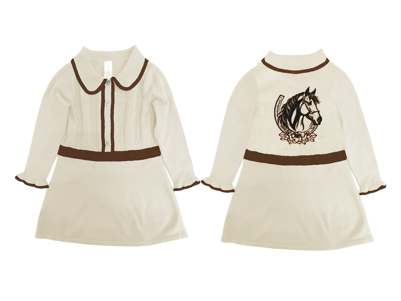 Horseshoe Sweater Dress, Size 0M-5T