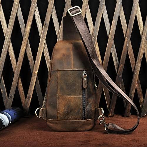 13"Inch Compact Leather Sling Backpack | Crossbody Bag
