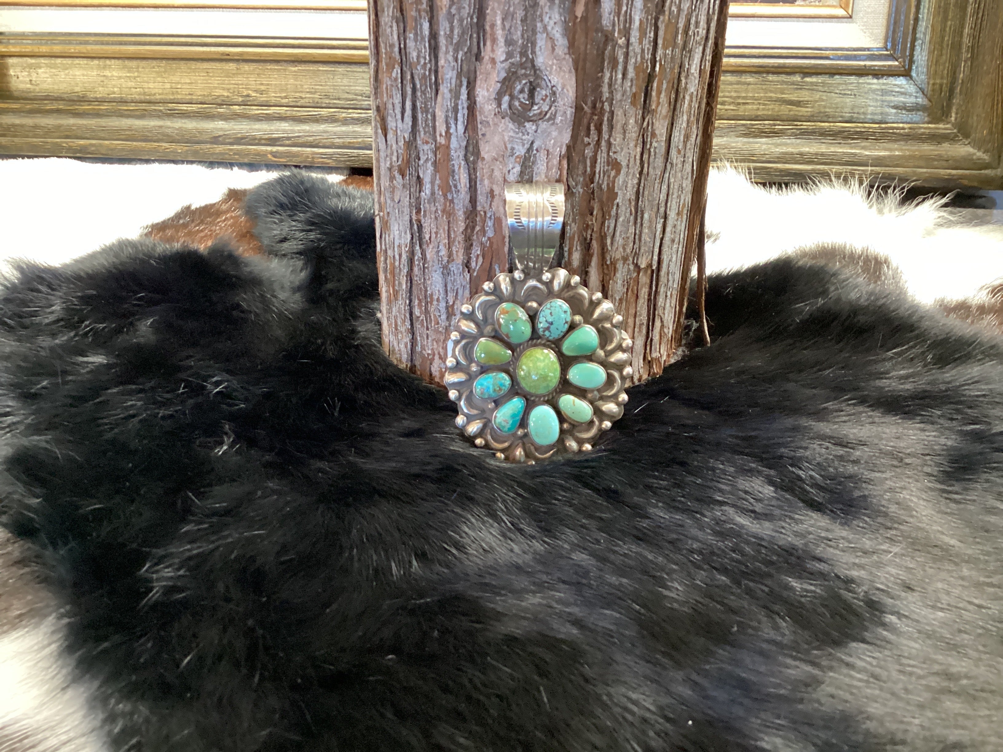 Consignment Sterling Silver & Turquoise Pendant