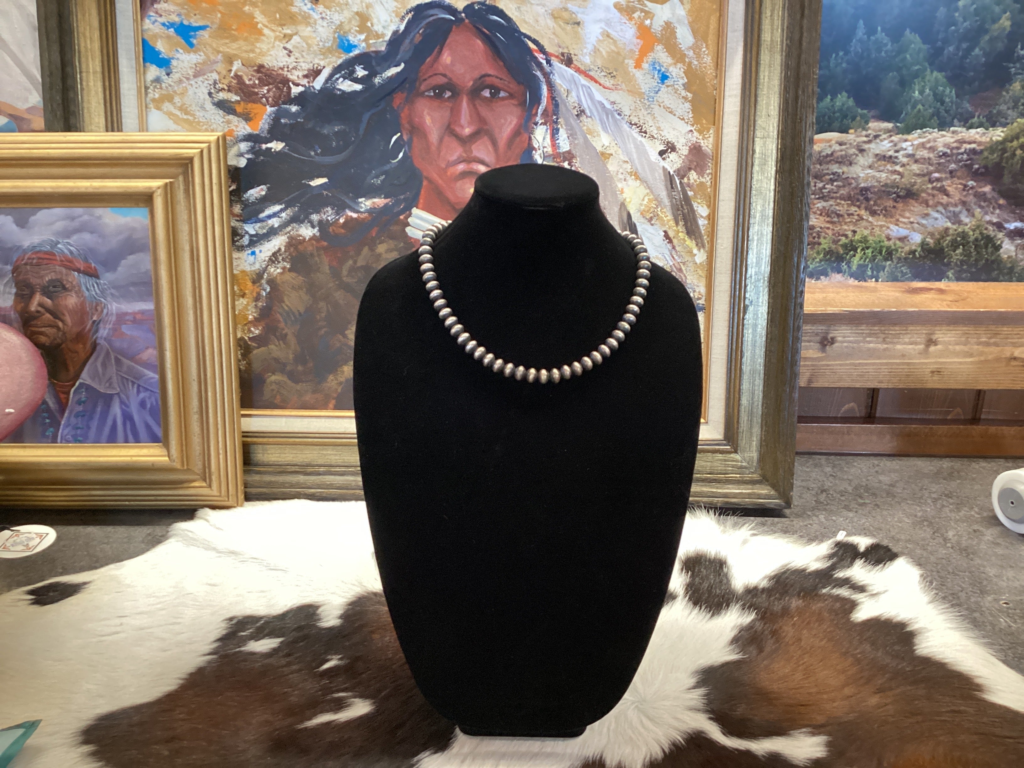 Consignment Navajo Pearl Necklace 21" 8mm