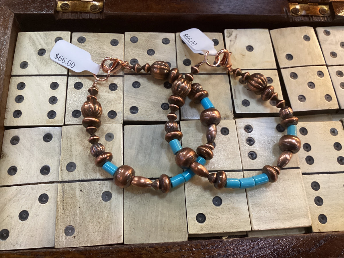 Cotton Candy & Copper Bracelet