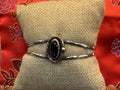 Vintage SS Onyx Cuff Bracelet
