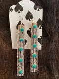 5 stone Turquoise Bar Earrings
