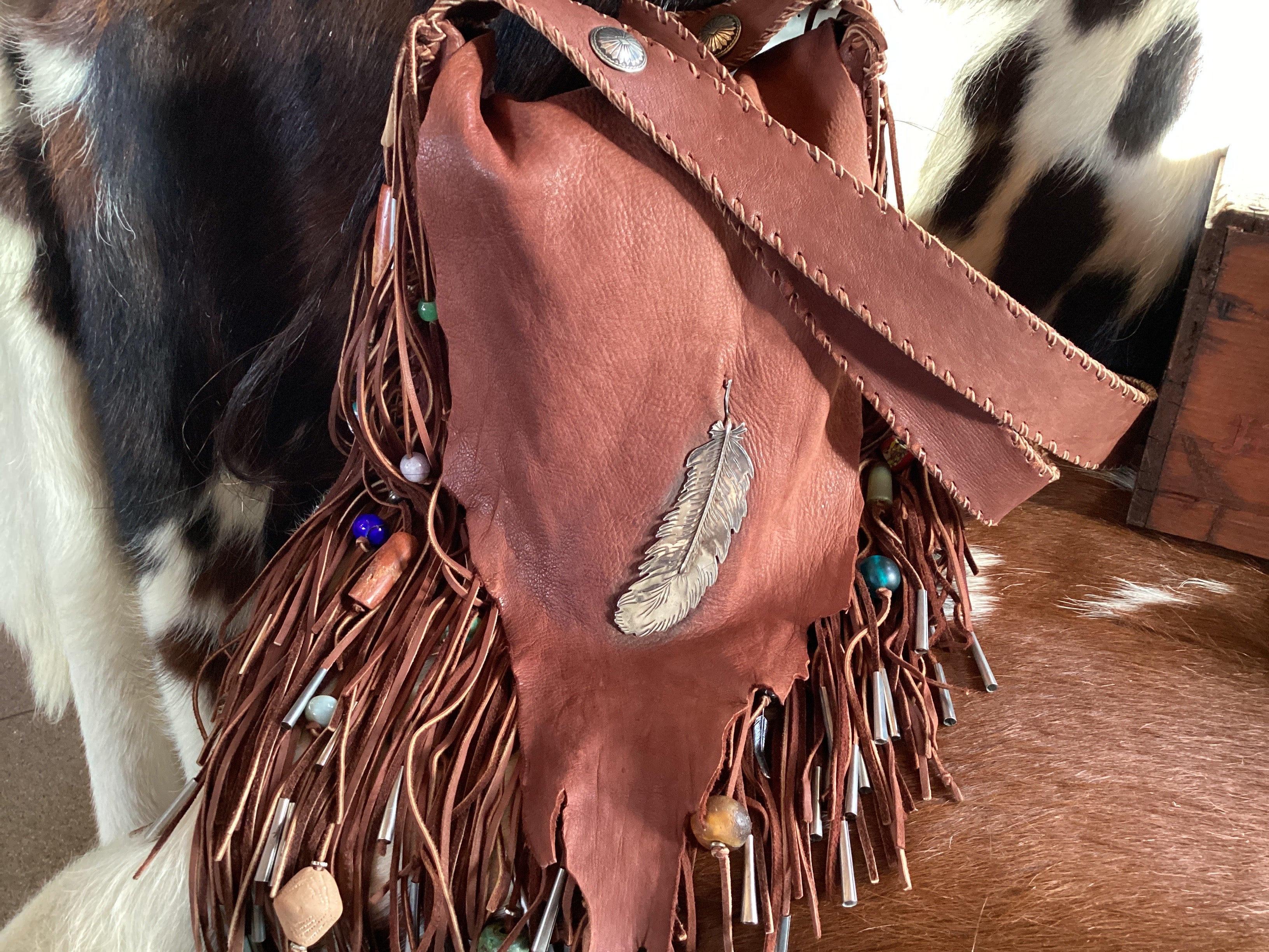 Artist Made Leather Purse