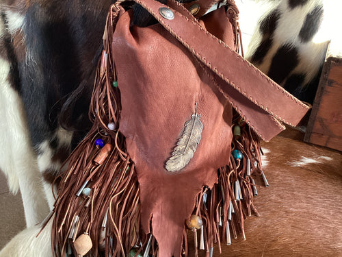 Artist Made Leather Purse