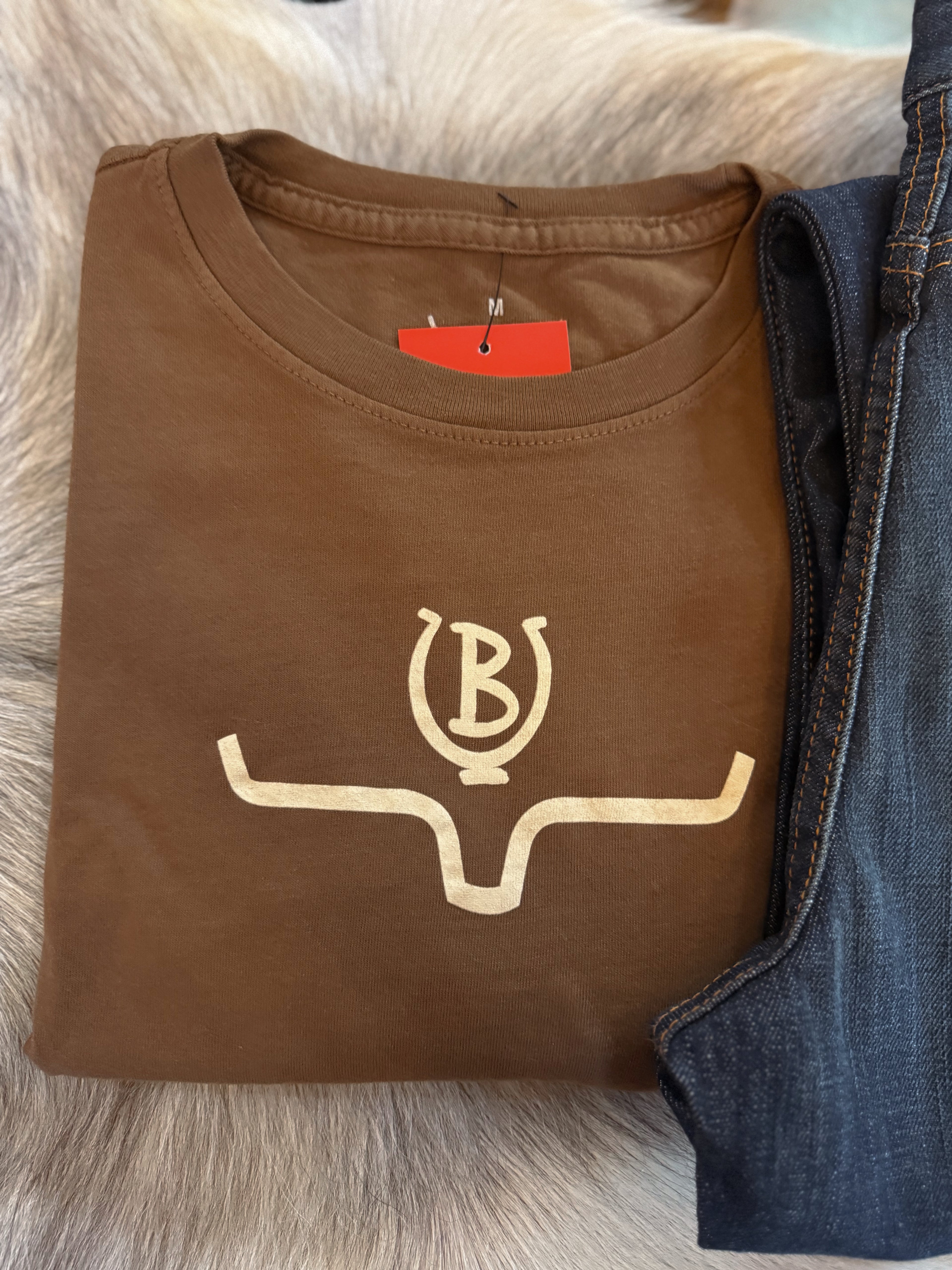 Lucky B Saddle Dark Brown Kimes T-Shirt