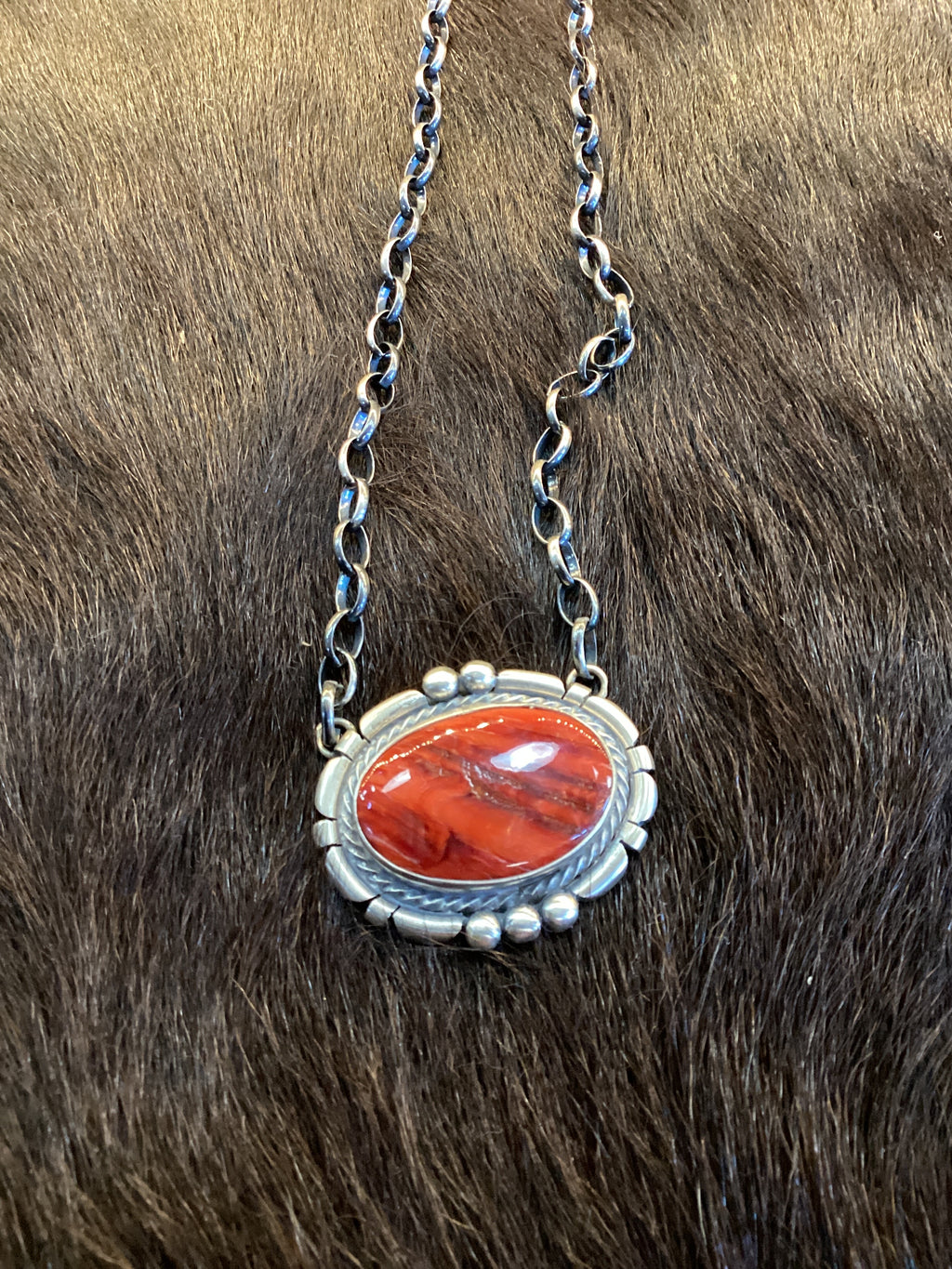 Red Spiny Oyster Necklace