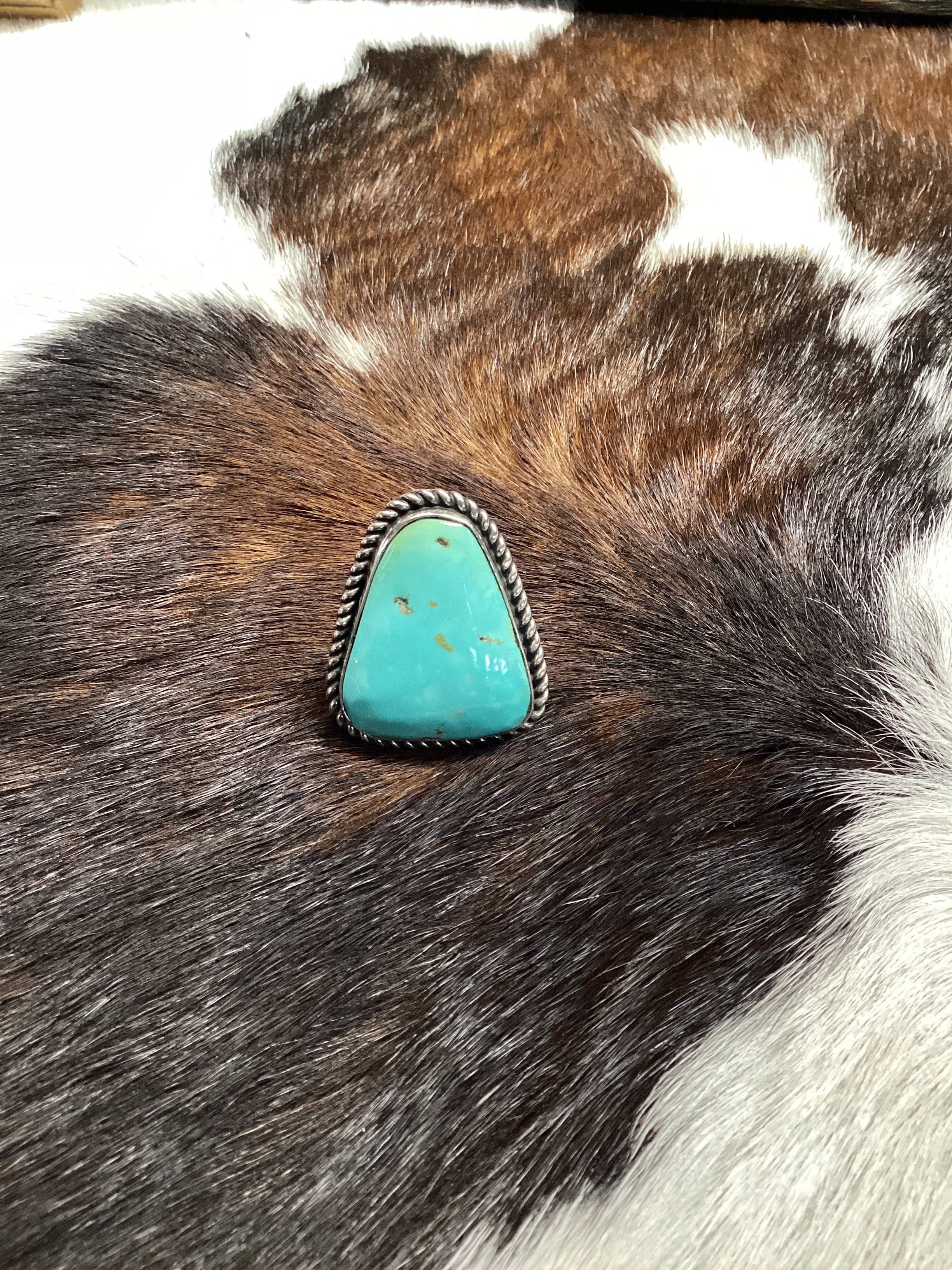  Large Native American Navajo Turquoise Ring