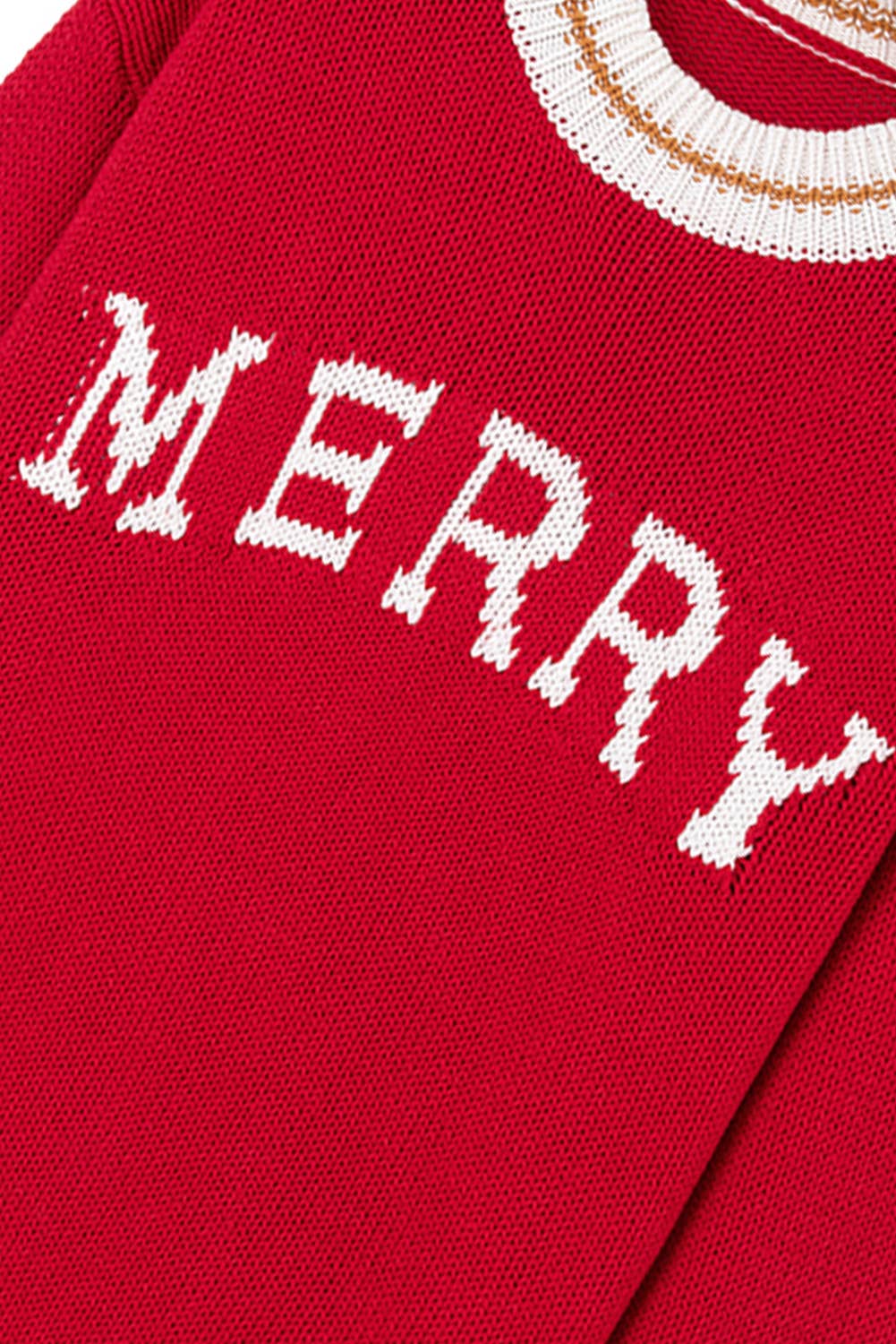 MERRY Color Block Drop Shoulder Christmas Sweater | S-XL