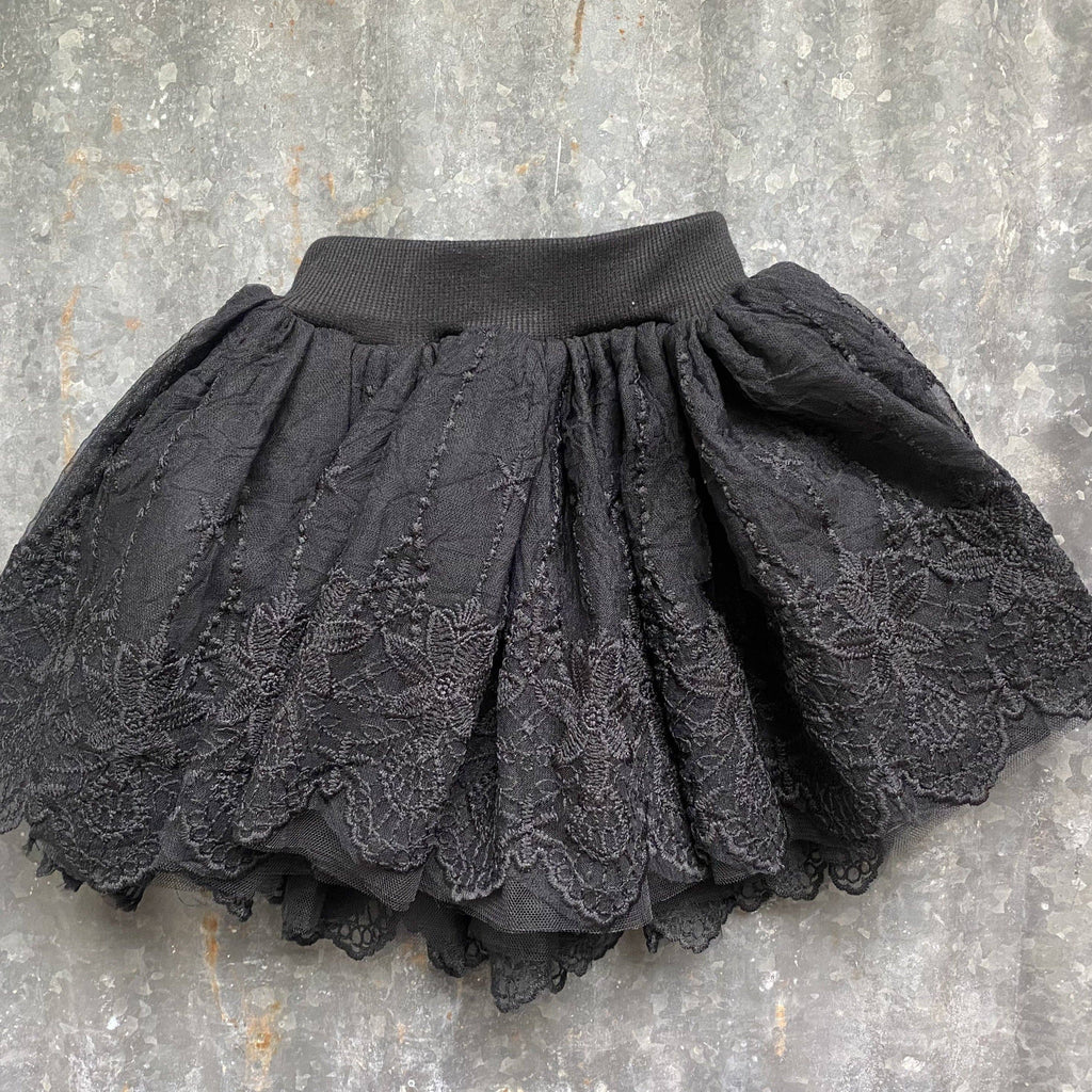 Black Chiffon Skirt