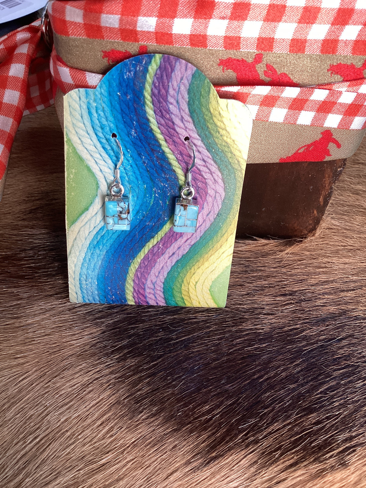 SS Sky Blue Rectangle Dangles