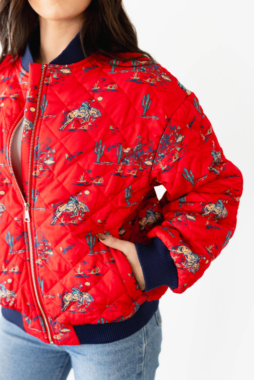 RED COWBOY BOMBER JACKET