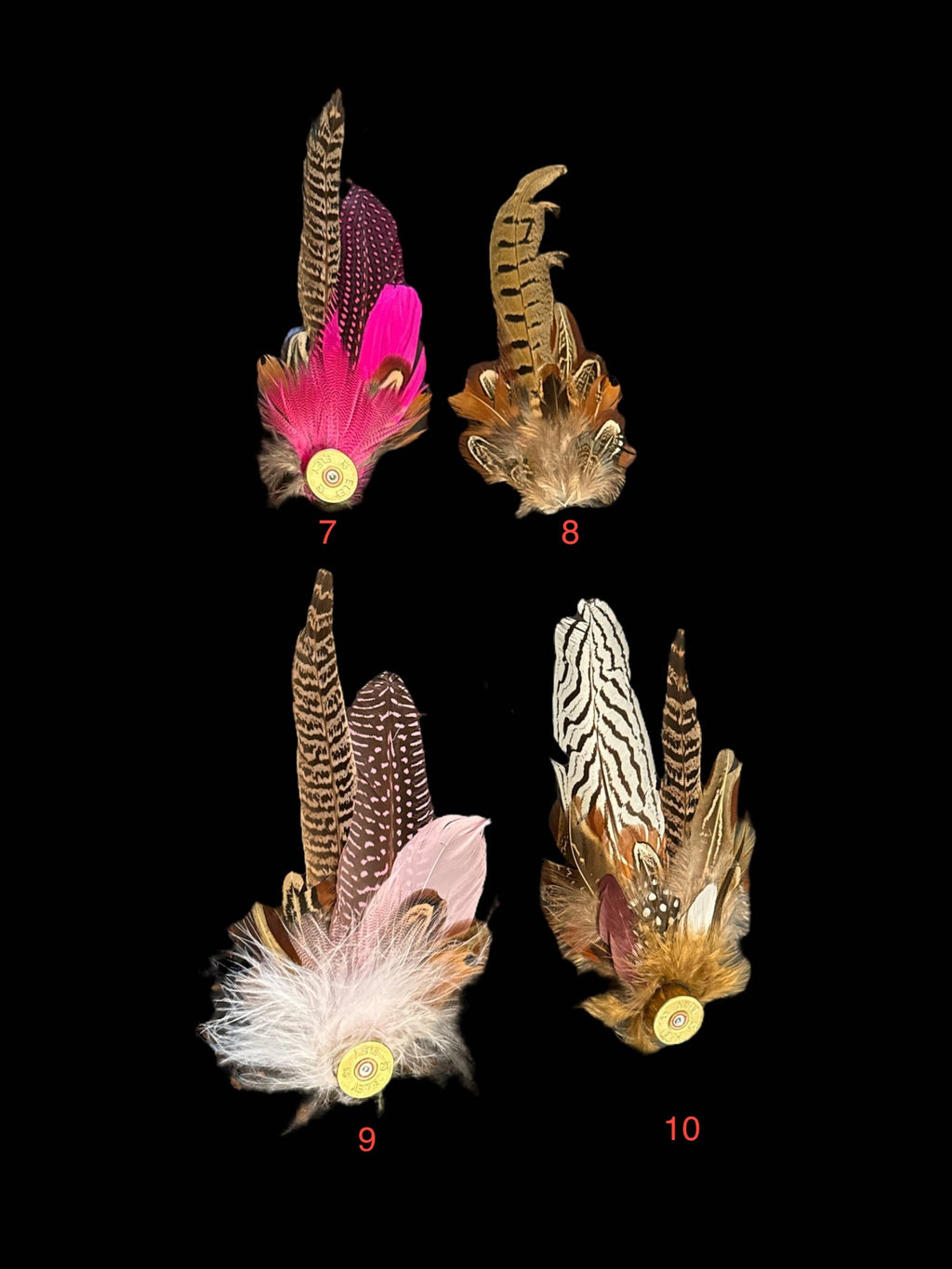 Decorative Side Hat Feathers (Out of SHOTGUN CASING)