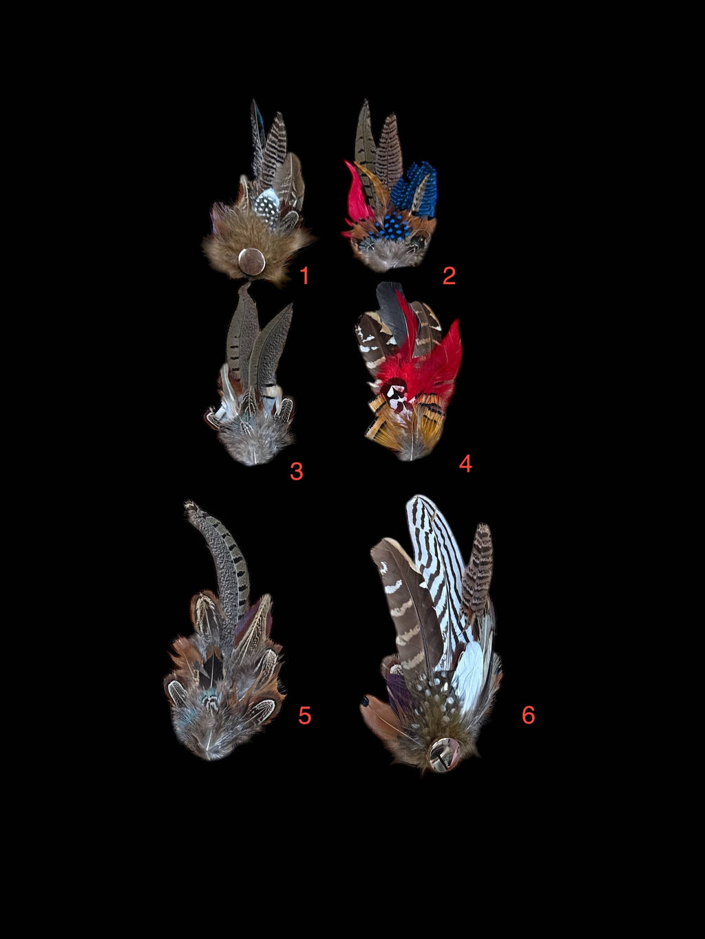 Decorative Side Hat Feathers (Out of SHOTGUN CASING)