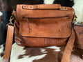 Leather Spaghetti Computer/ Briefcase