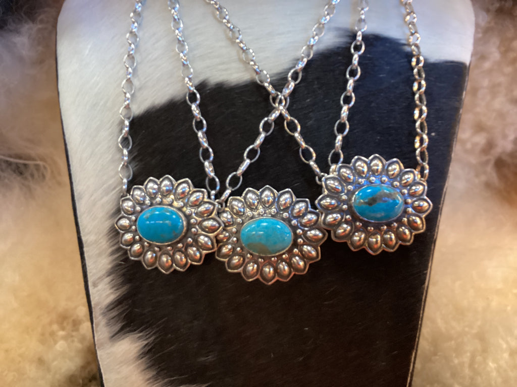 Turquoise Flower Necklace