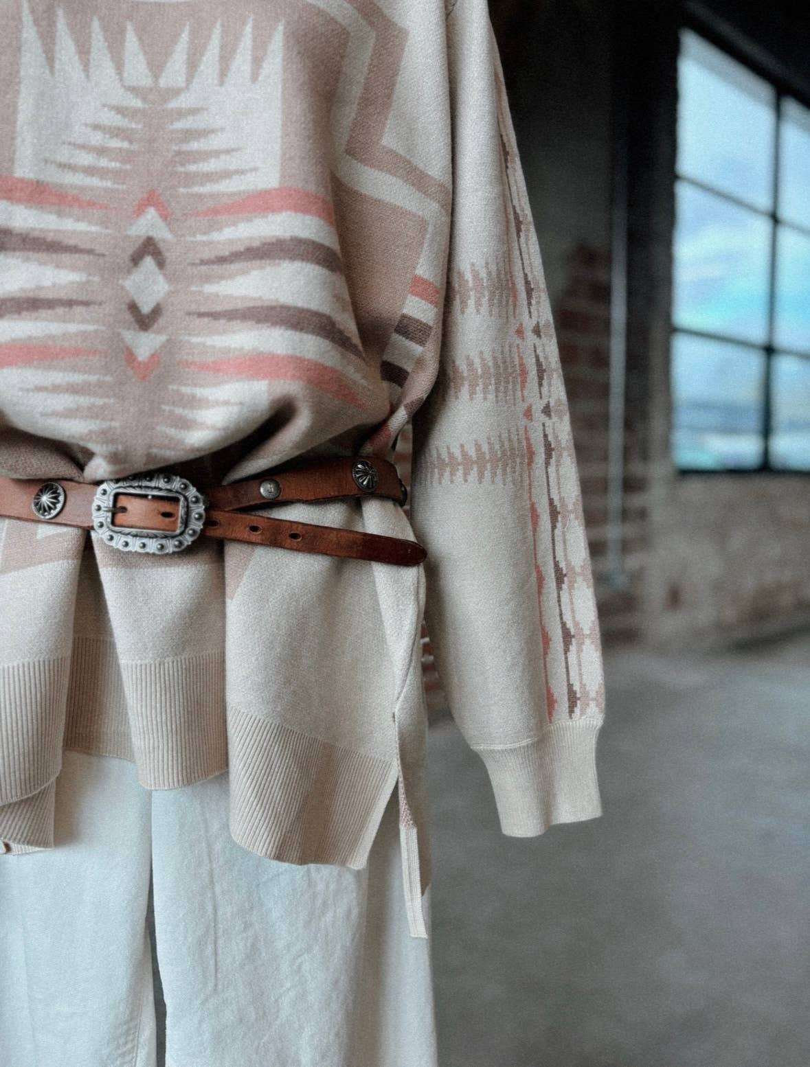 Luxury on the Range Western Cross Sweater