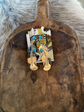 Navajo Kingman Feather Dangle