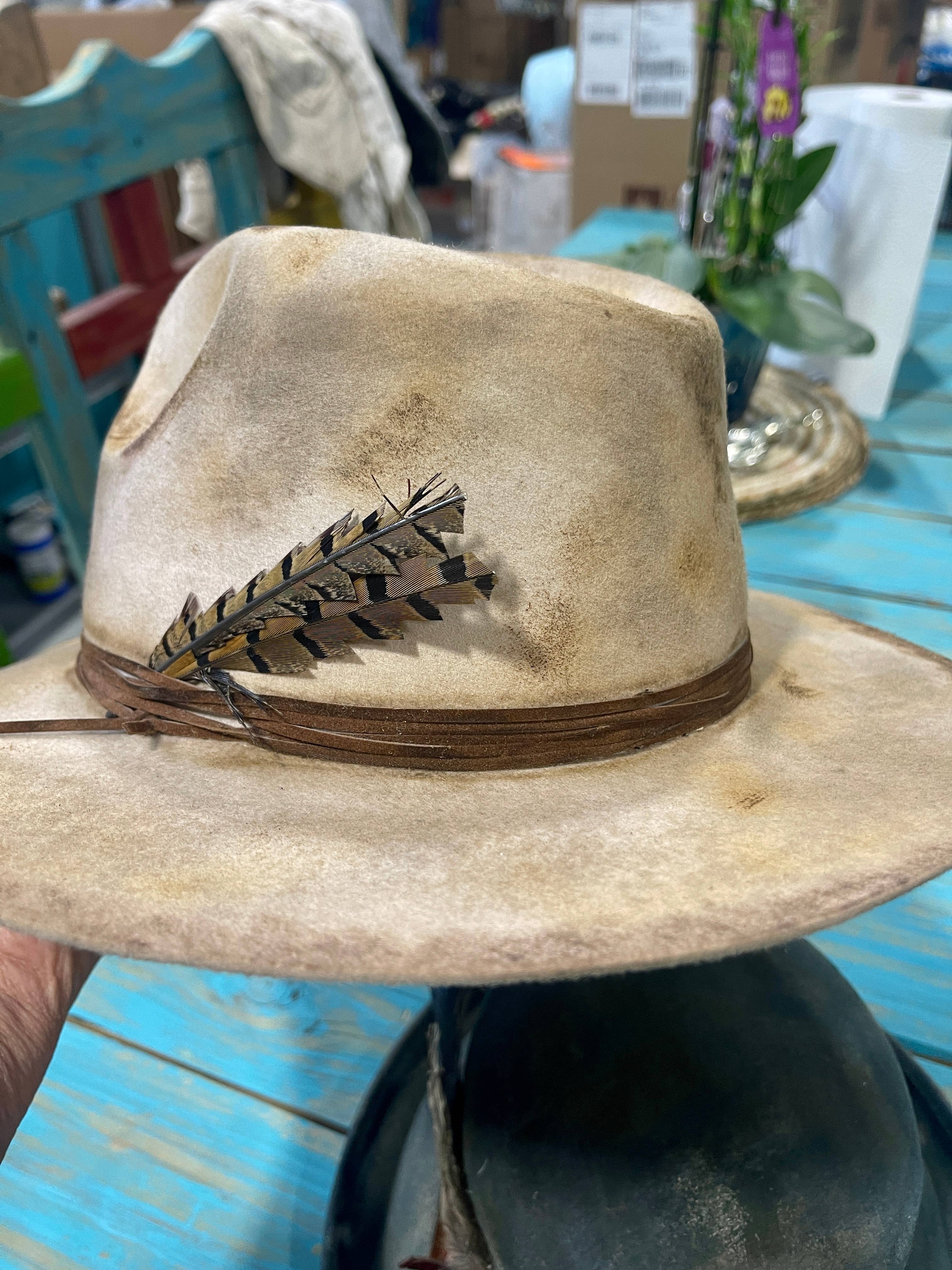 "POPS" Distressed Fedora