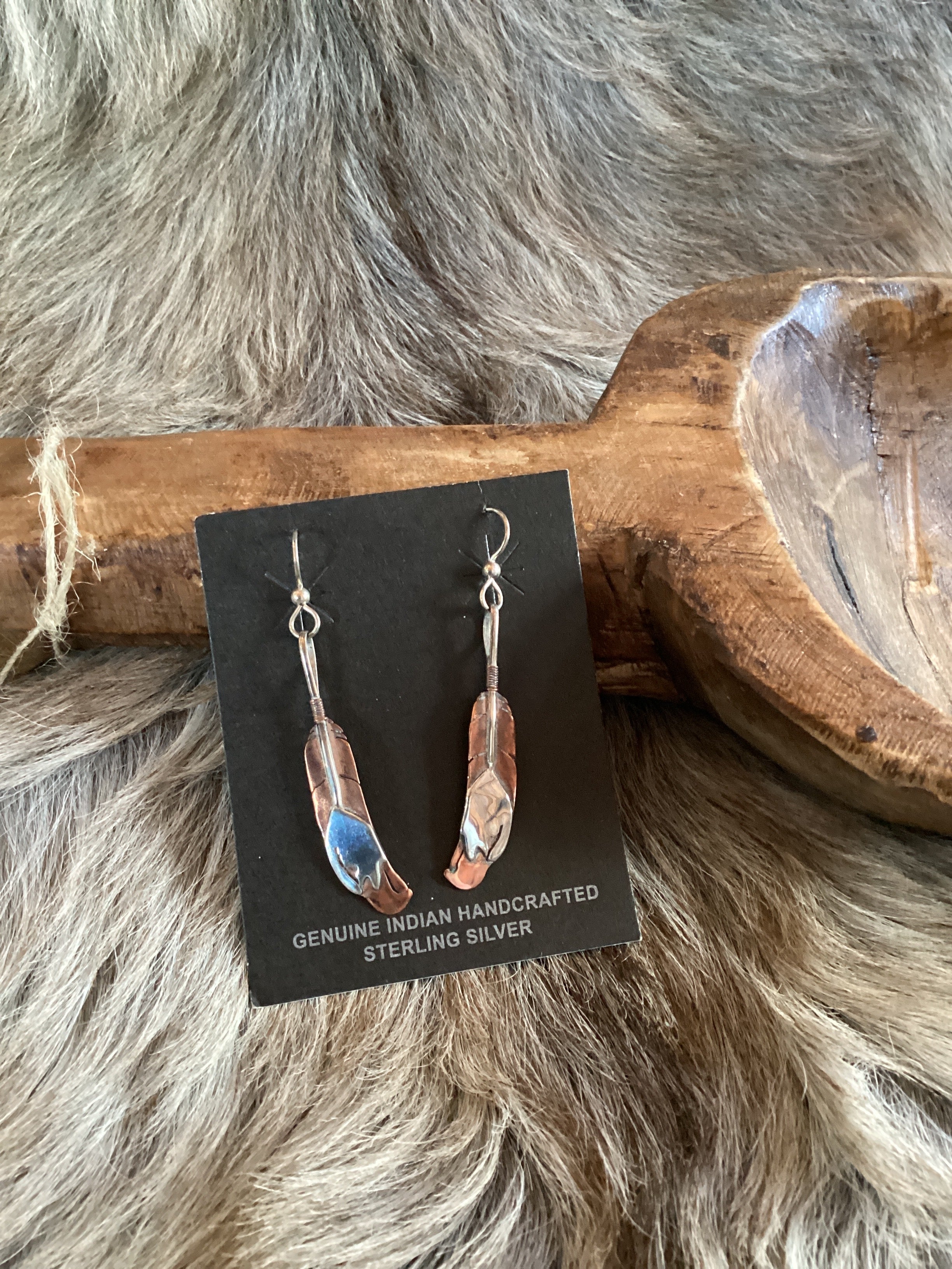 Feather Copper Dangle