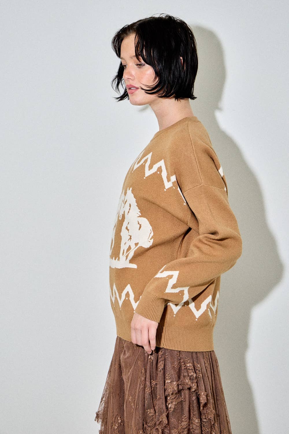 HORSE GRAPHIC SWEATER