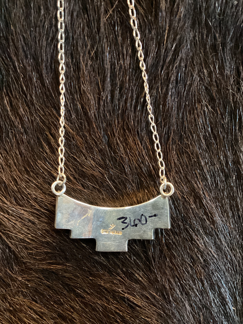 Turquoise Inlay Bar Necklace
