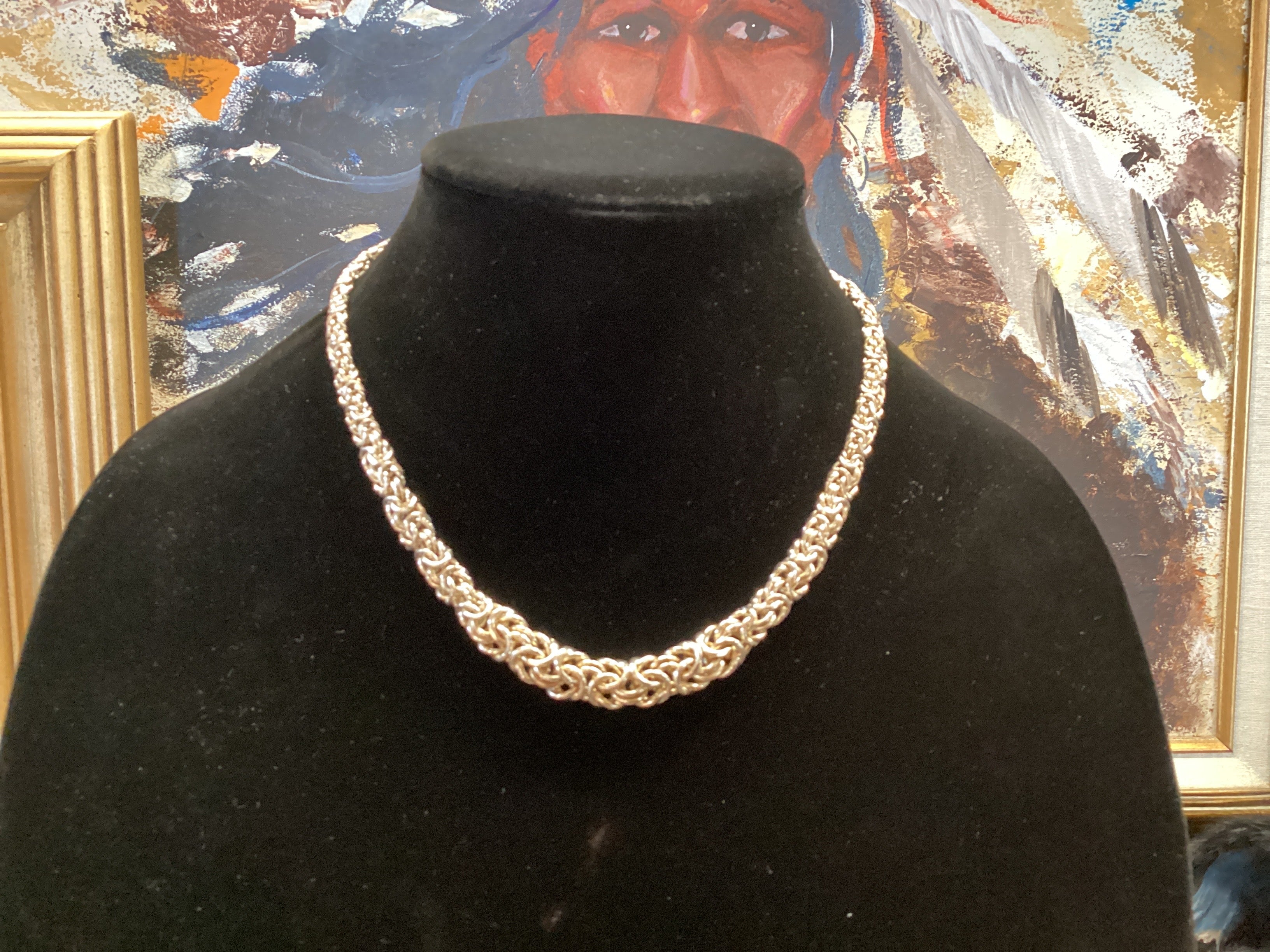 Consignment SS Woven Chain Necklace 18"