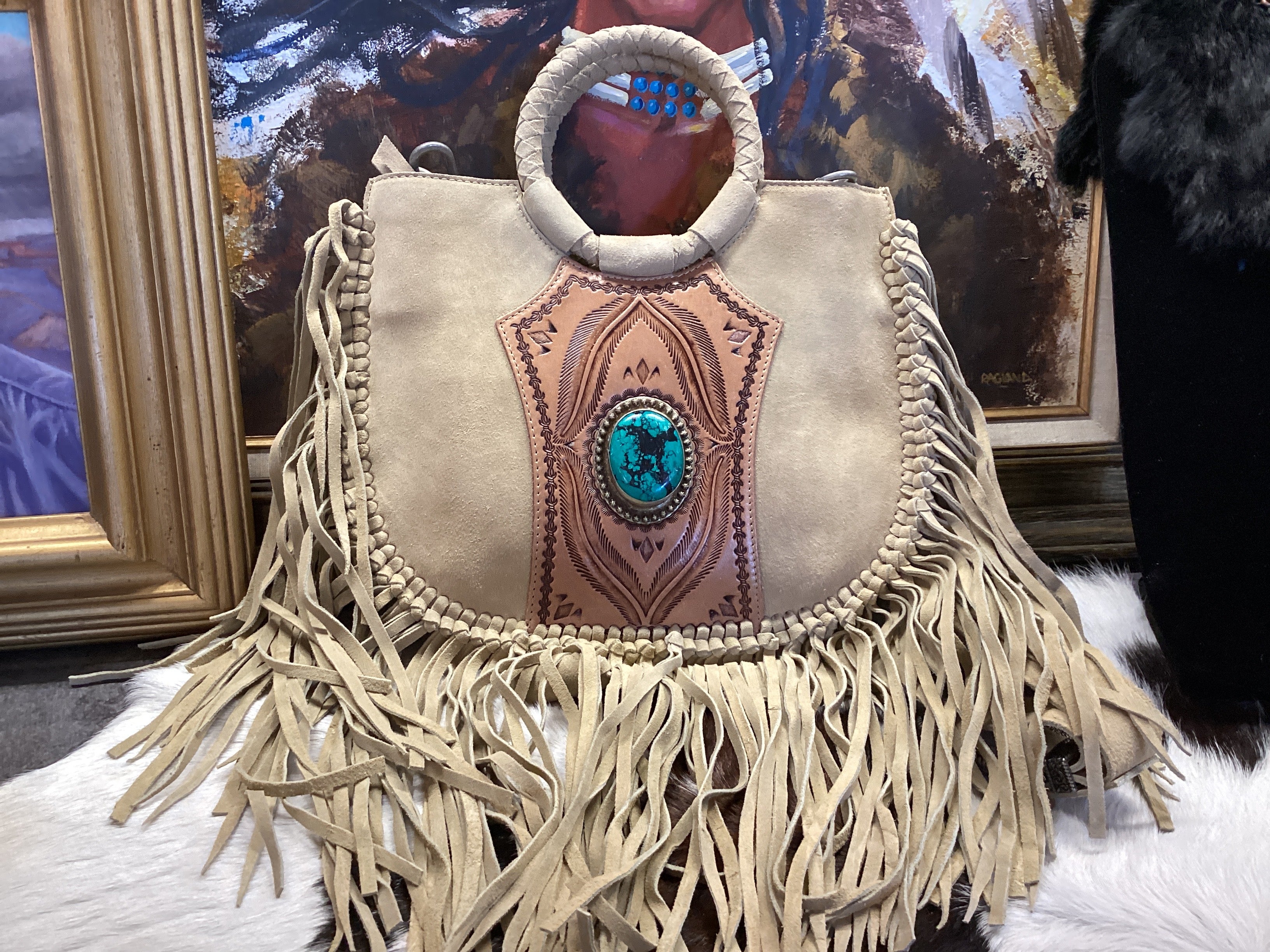 Sedona Tassle Bag in suede leather