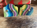 Multi-Colored Heart Earrings