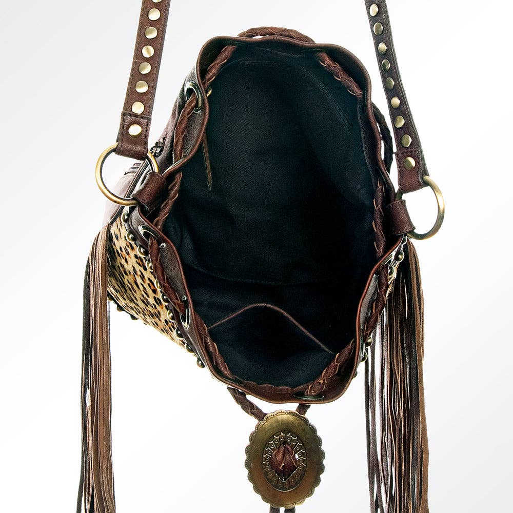 Bucket Hair On Genuine Western Leather Women Bag