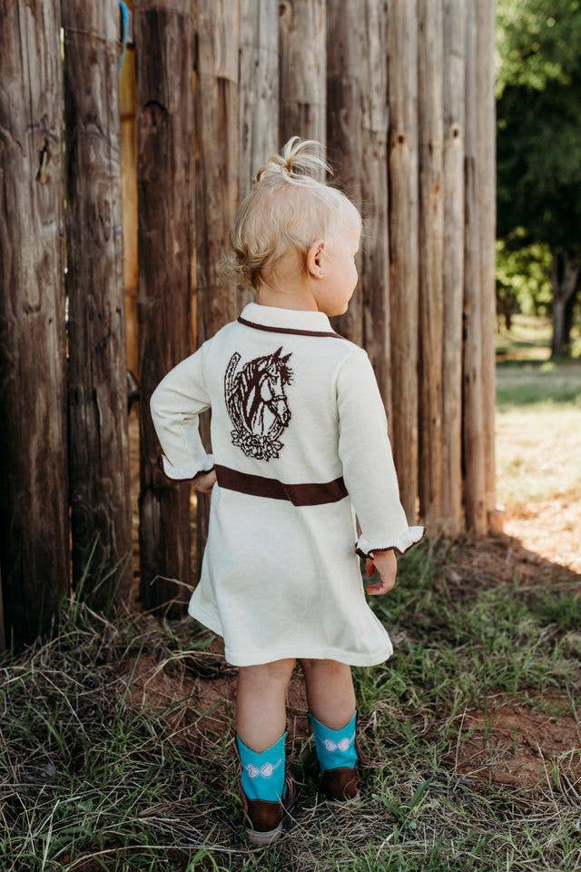 Horseshoe Sweater Dress, Size 0M-5T