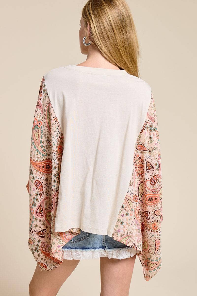 Long Live Cowgirls Vintage Kaftan Graphic Top