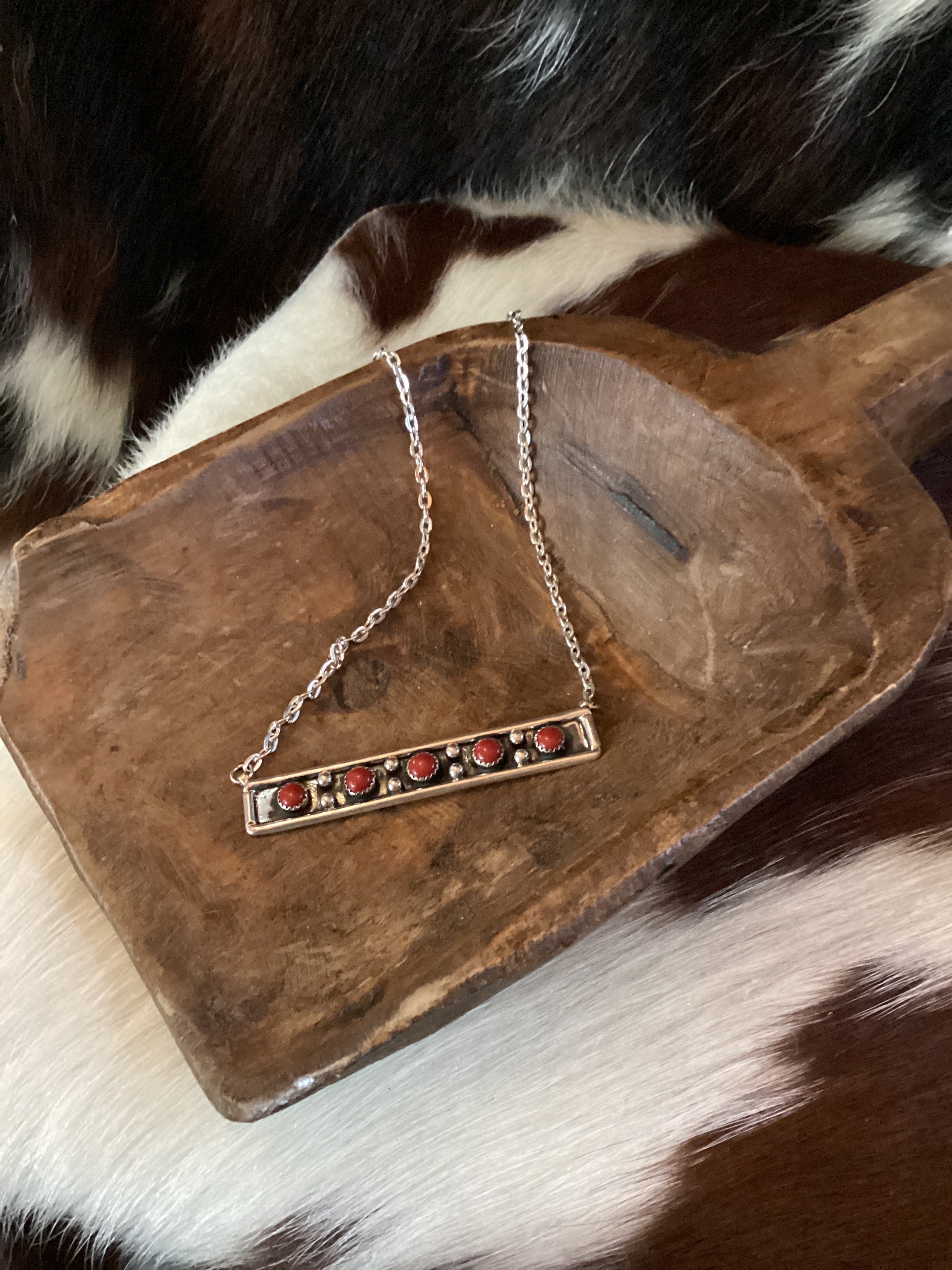 Red Bar Necklace