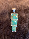 3 Stone Turquoise Pendant