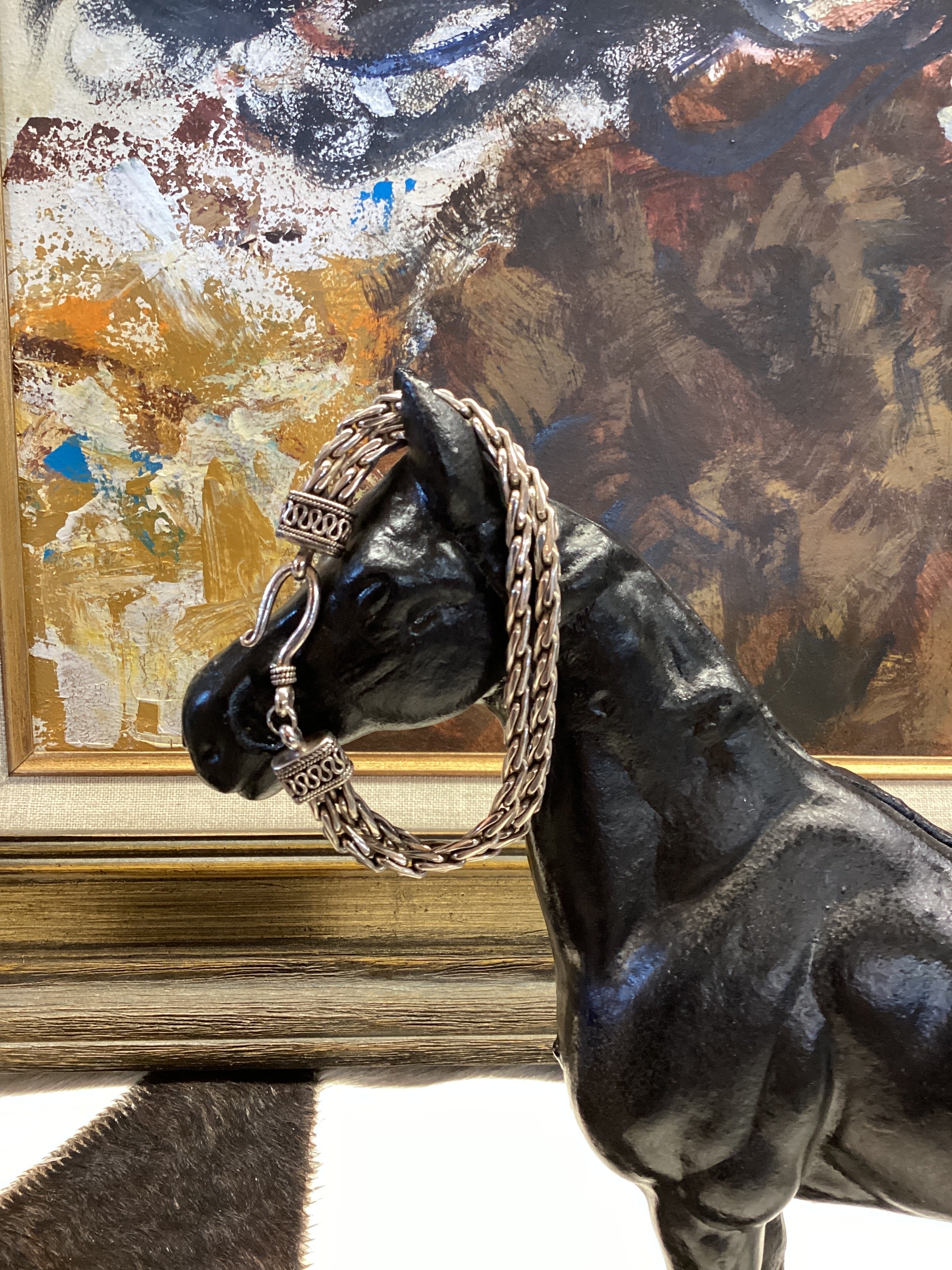 SS Consignment Double Strand Wheat Chain Bracelet