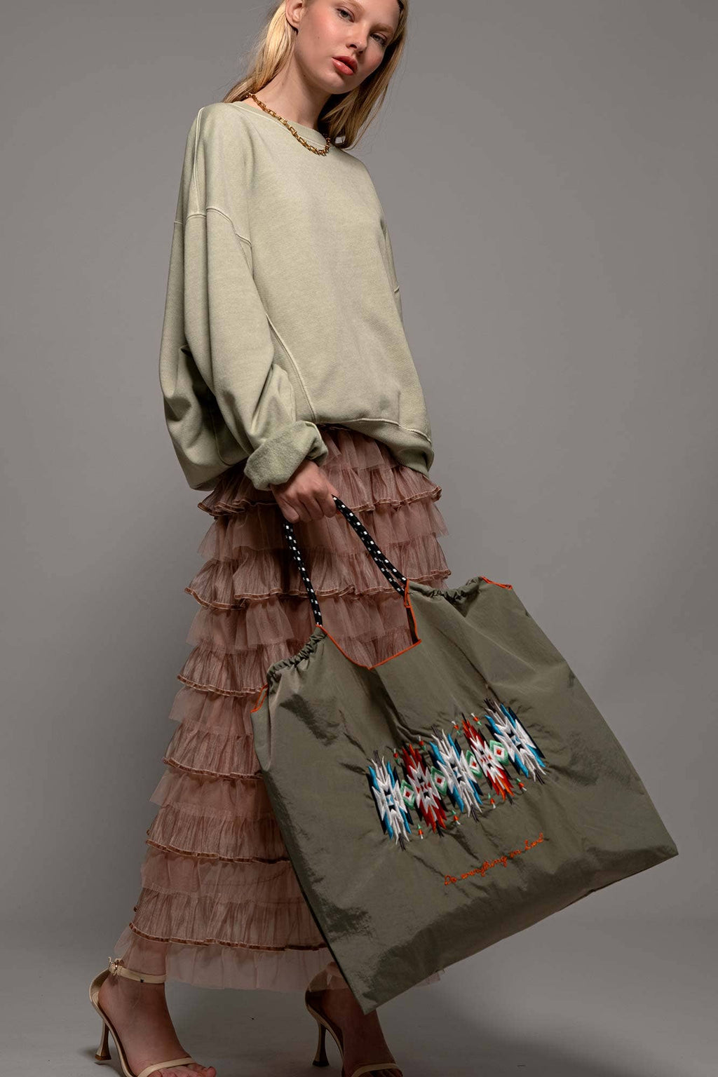 Drawstring Reusable Market Tote