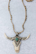SILK WOVEN NECKLACE- TREASURE LONGHORN