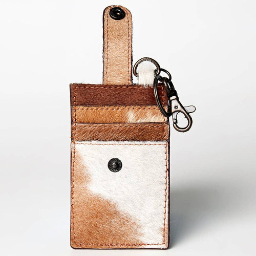 ADCCZ101 Genuine Cowhide Leather Keychain Cardholder Wallet - Snap Closure