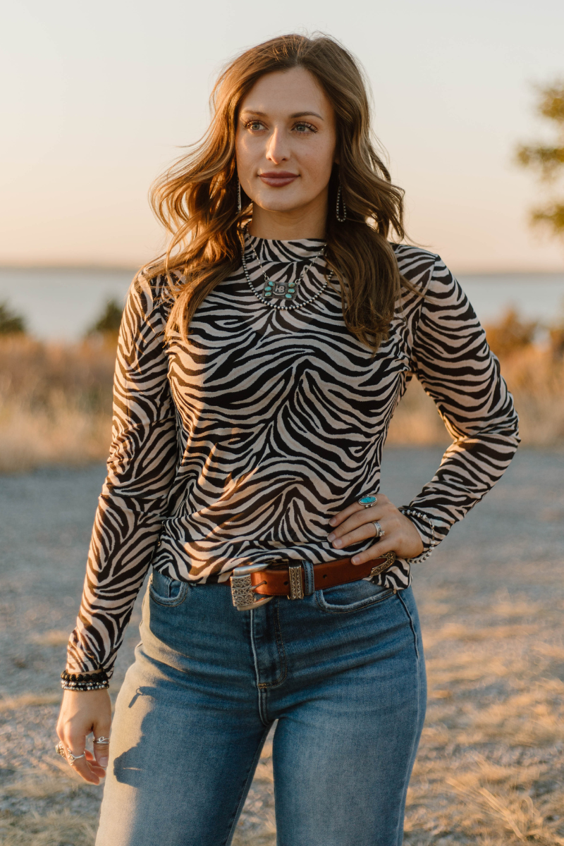 Cowgirl Safari Mesh Top